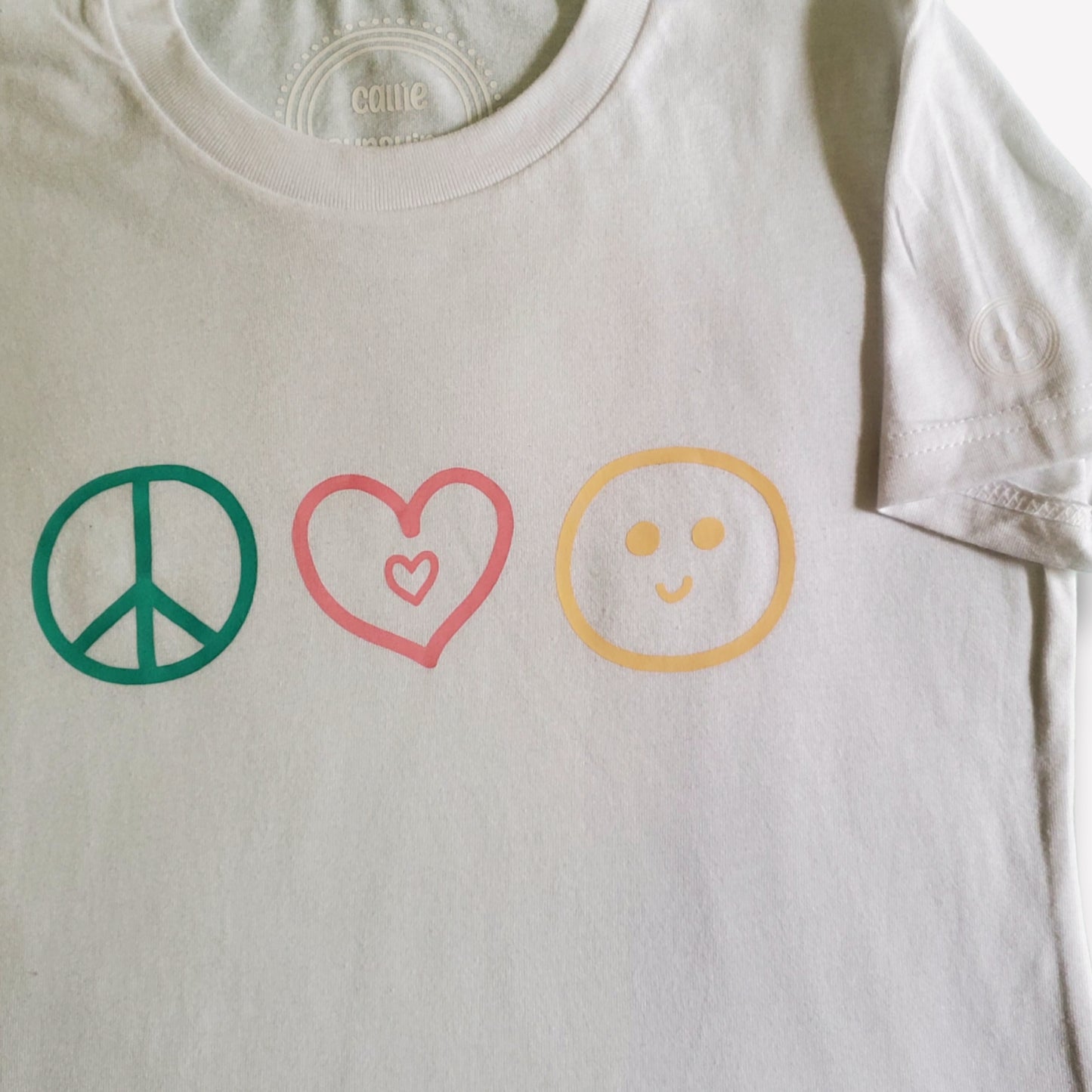Peace Love and Happiness symbols T-Shirt - Youth