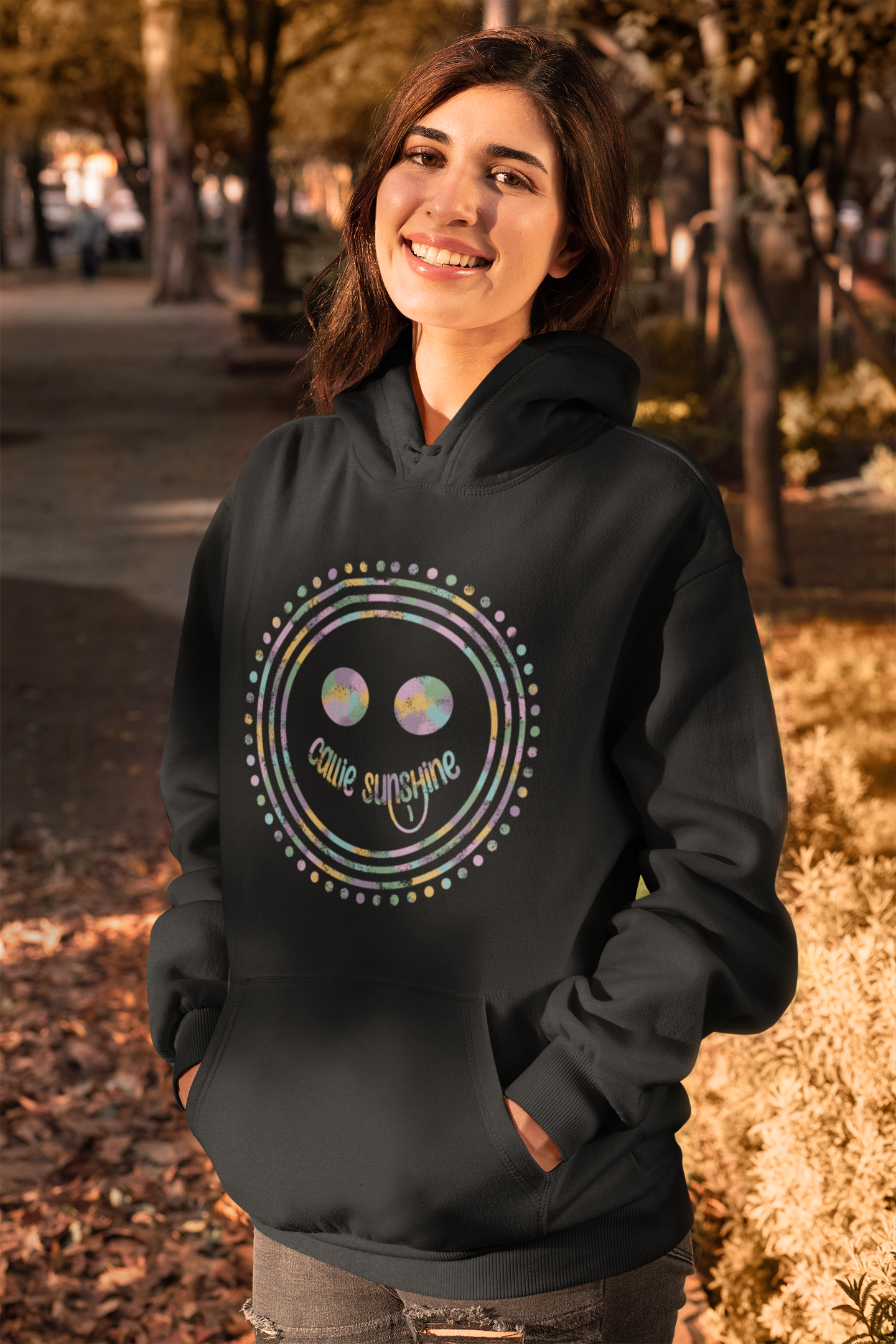 Callie Sunshine Name Happy Face Hoodie - Adult Unisex