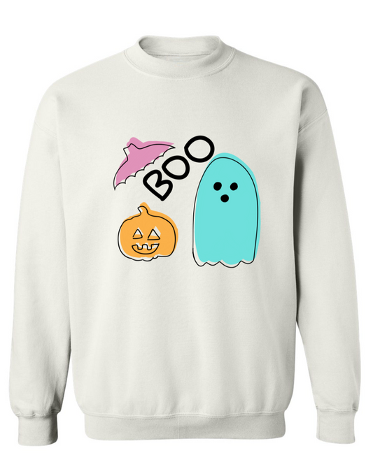 Halloween Boo Crewneck Sweatshirt - Adult Unisex