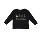 Merry Christmas Trees Long Sleeve T-Shirt - Toddler