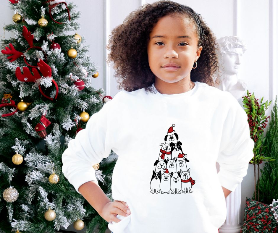 Christmas Dogs Crewneck Sweatshirt - Youth