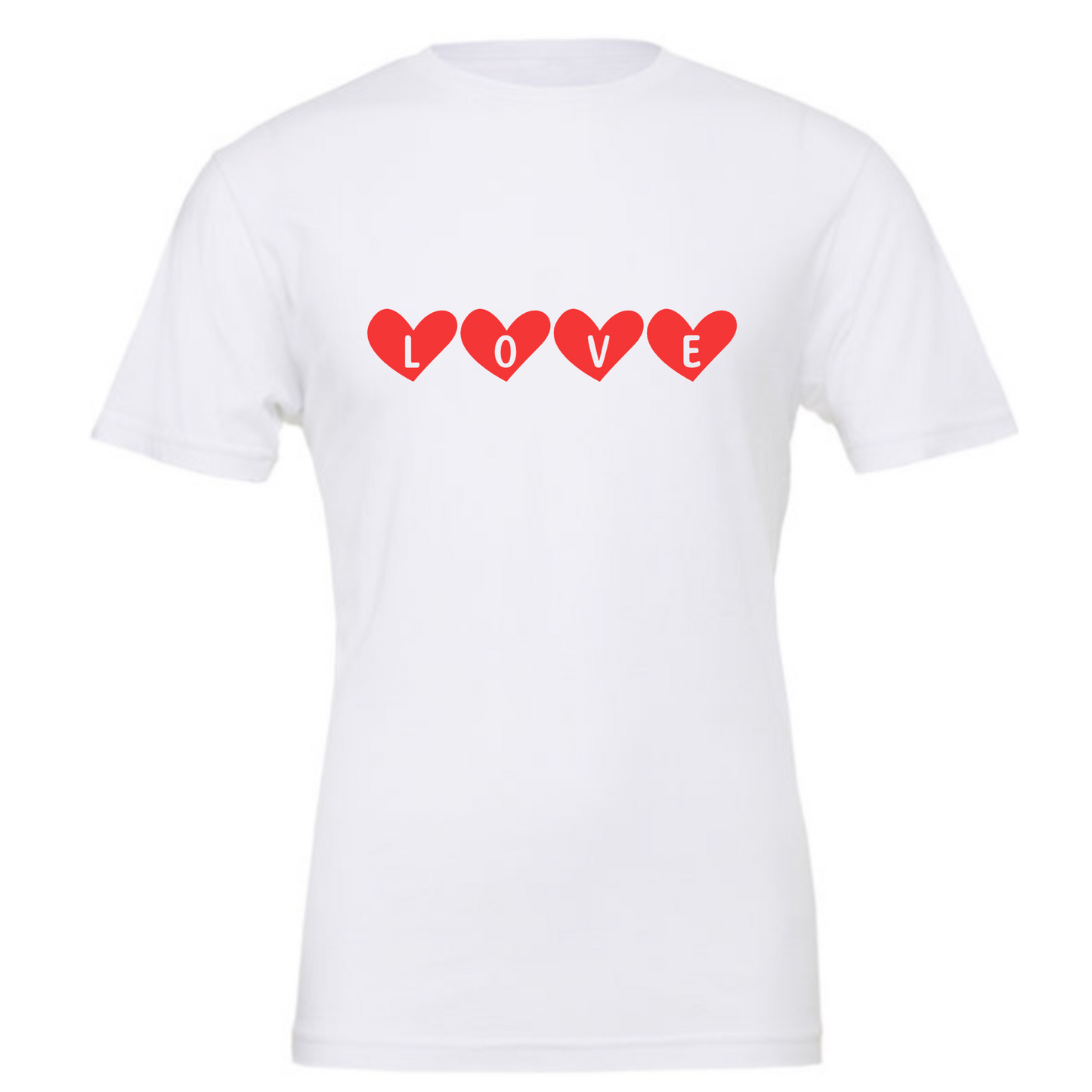 Hearts with Love Retail Fit T-Shirt - Adult Unisex