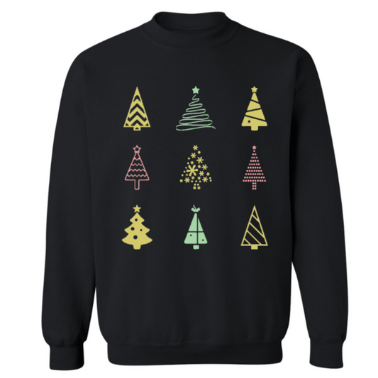 Christmas Trees Crewneck Sweatshirt - Adult Unisex