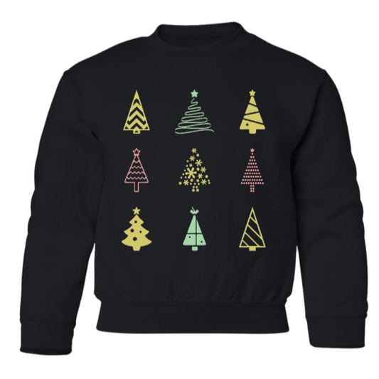Christmas Trees Crewneck Sweatshirt - Youth