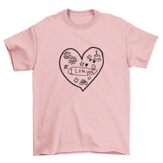 I Love You Heart T-Shirt - Toddler