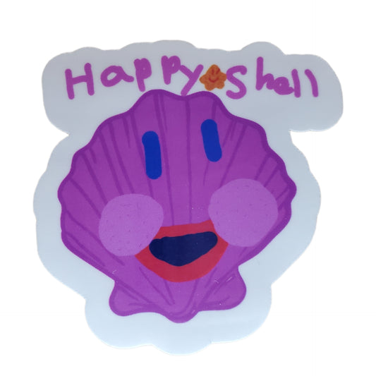 Happy Shell Vinyl Sticker
