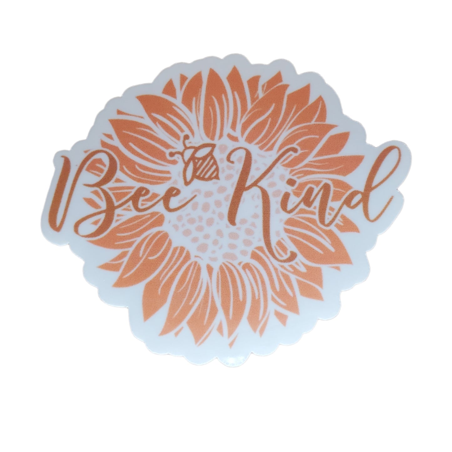 Bee Kind Flower Vinyl Sticker