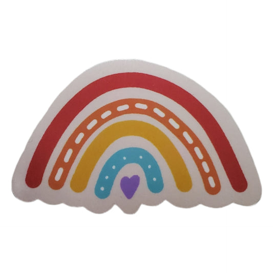 Rainbow with Small Heart Vinyl Sticker
