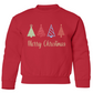 Merry Christmas Trees Crewneck Sweatshirt - Youth