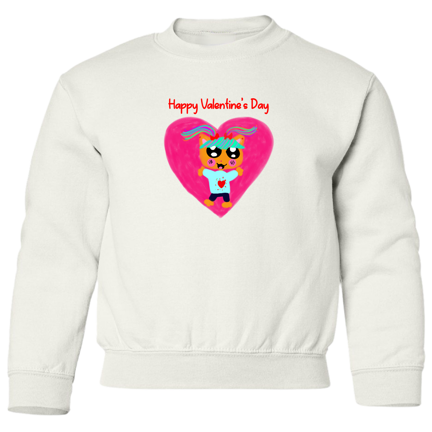 Happy Kitty Sweatshirt - Youth